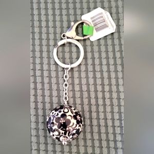 Vera Bradley Night and Day Have a Ball Key Ring